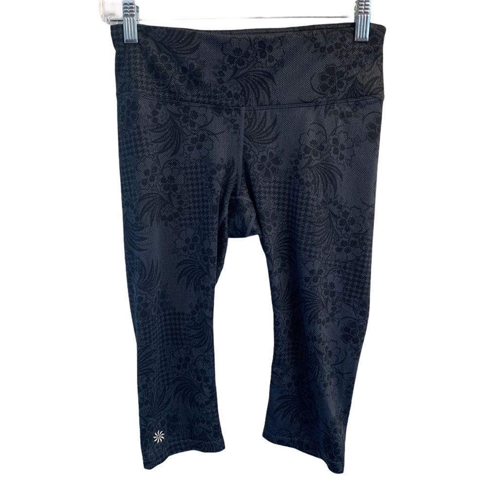Athleta Crop Soft Leggings Floral Geometric Soft S